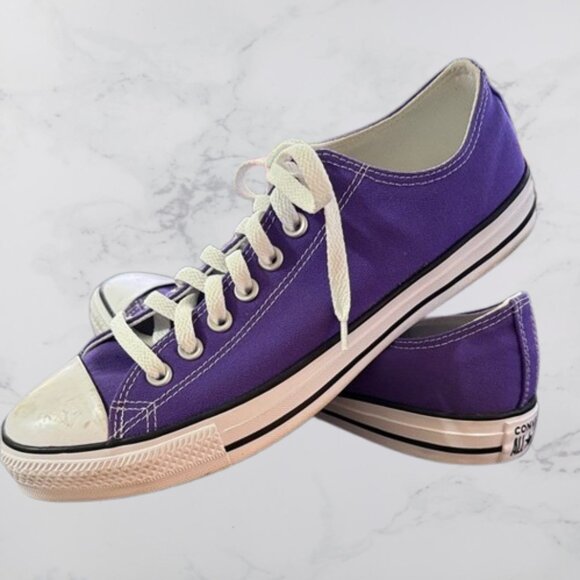 Converse Purple Sneakers Size M 9 W 11 - Picture 2 of 5